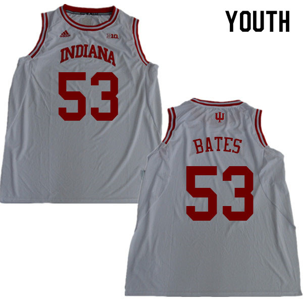 Youth #53 Tamar Bates Indiana Hoosiers College Basketball Jerseys Sale-White